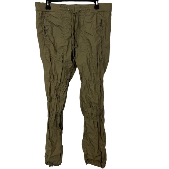 LOU & GRAY Taupe Beige Pull On Drawstring Joggers Cotton Casual Pants sz S Small - Picture 1 of 16